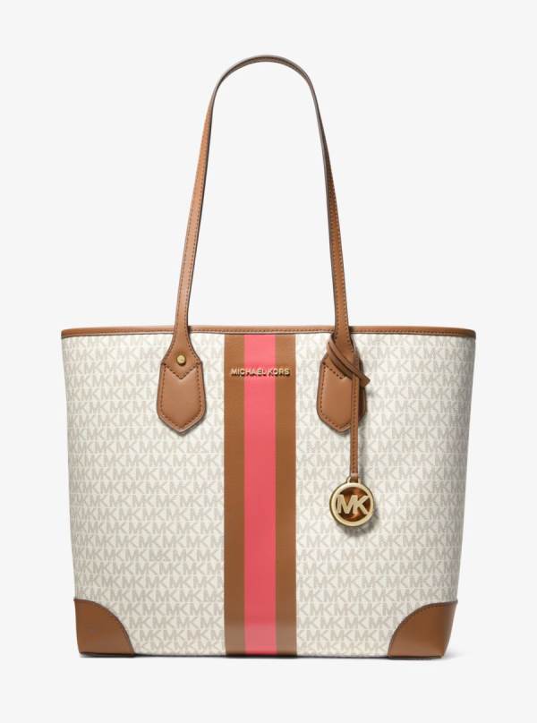 Damske Prenosná Taška Michael Kors Eva Large Logo Stripe Viacfarebný - Kabelky Michael Kors Lacne | BXLDP-6725